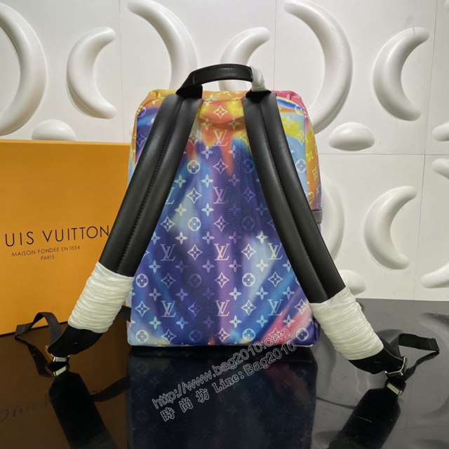 LV專櫃新款雙肩包 路易威登Discovery雙肩包 M45760 LV學院風格男士後背包  ydh4399